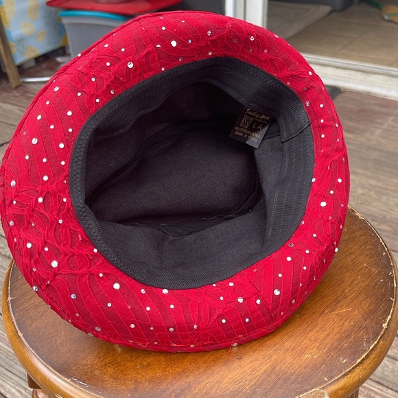Something Special LA  Red Sequined Shapeable Hat - Picture 4 of 5